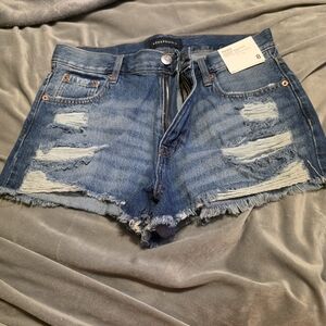 Aeropostale Distressed Blue Jean Shorts